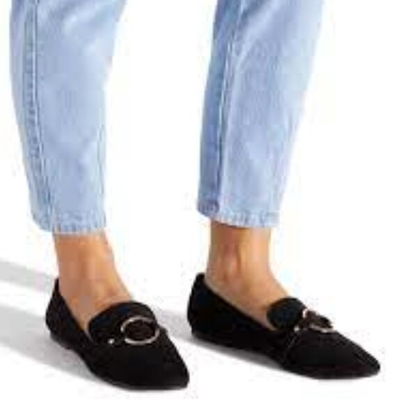 Shoedazzle Shoes - Shoedazzle Women's Black Luna Flat Loafer‎ Shoes Size 8 New With Box